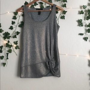 silver tank top